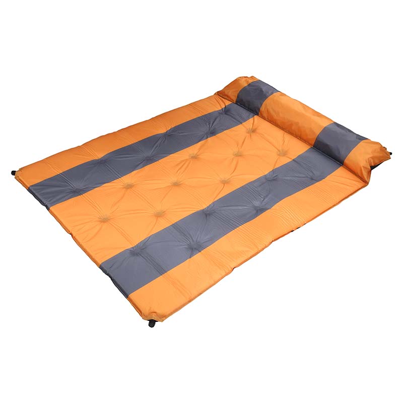HF-A351 Double Self Inflating Sleeping Mat Camping Pad 2 Person Camping Mattress with Pillow for Hiking Camping Gear