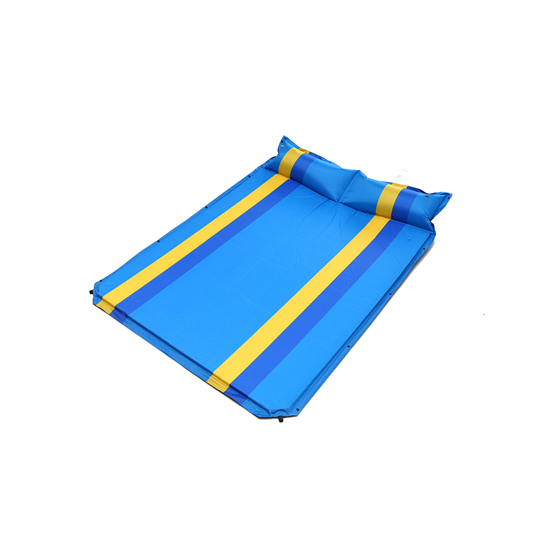 HF-B007 Outdoor Travel Ultralight Double Self-Inflating  Sleeping Mat With Pillow Inflatable Air Mattress 