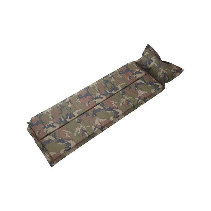 HF-A3545 1" Camouflage Self-Inflating Mat with Pillow Foldable Sleeping Pad