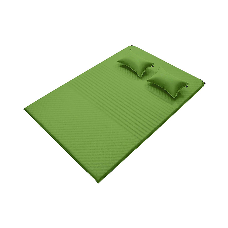 HF-A356 Self Inflating Sleeping Pad for Camping Double Sleeping Mat with 2 Travel Pillows Foam Camping Pad as Car Mattress for Hiking Backpacking 