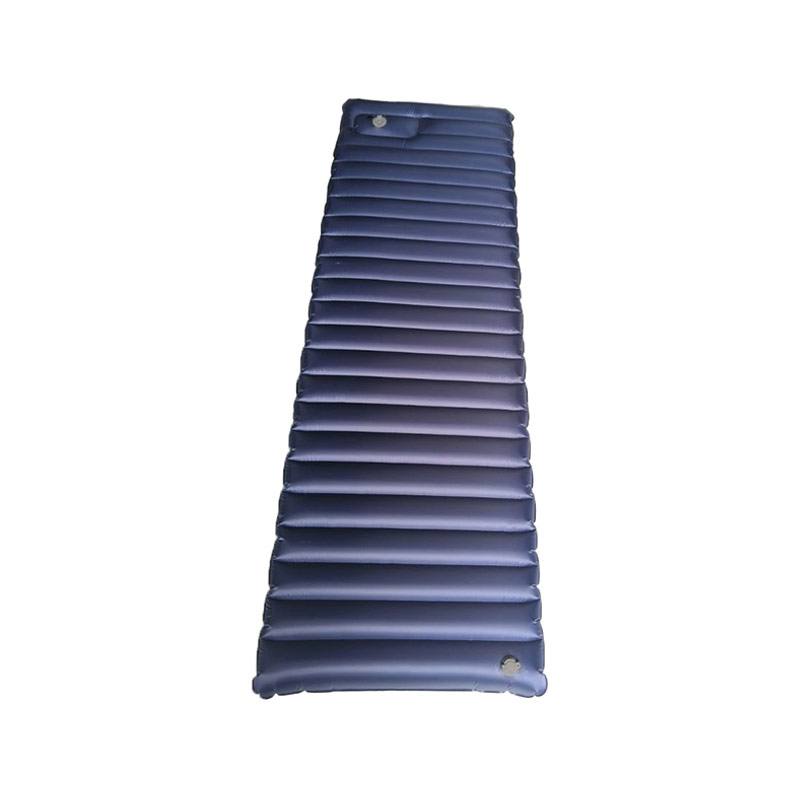 HF-E002 10cm Thick Lightweight Air Tubes Inflatable Sleeping Pad Backpacking Sleeping Mat With Foot Press Pump